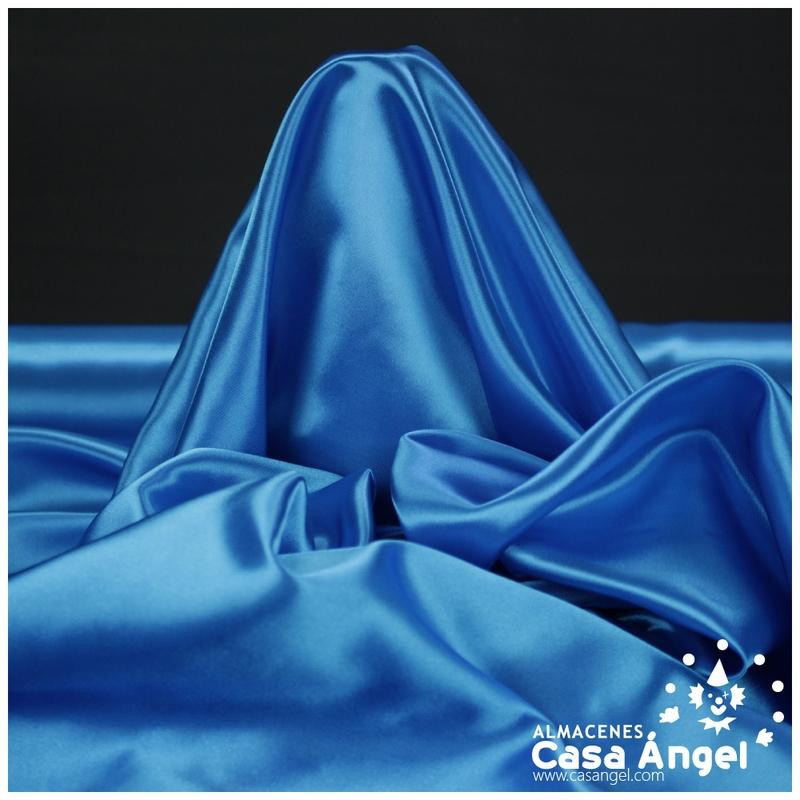 TELA DE RASO TURQUESA SATINADO DE POLIÉSTER 150cm