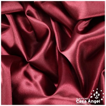 TELA DE RASO BURDEOS SATINADO DE POLIÉSTER 150cm