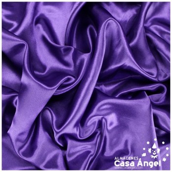TELA DE RASO MORADO SATINADO DE POLIÉSTER 150cm
