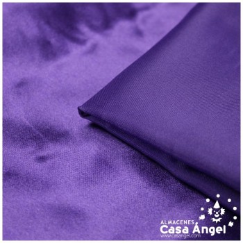 TELA DE RASO MORADO SATINADO DE POLIÉSTER 150cm