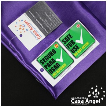 TELA DE RASO MORADO SATINADO DE POLIÉSTER 150cm