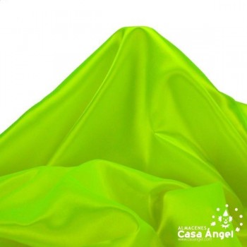 TELA DE RASO AMARILLO FLÚOR SATINADO DE POLIÉSTER 150cm