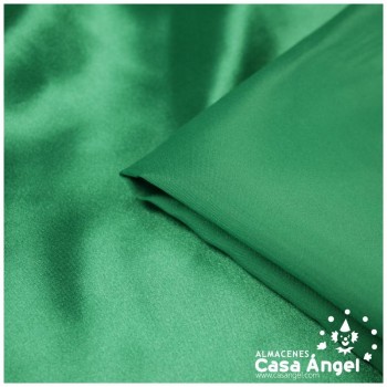TELA DE RASO VERDE SATINADO DE POLIÉSTER 150cm