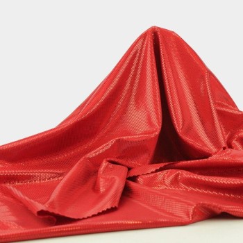 LYCRA ROJA LUNAR MICRO PUNTOS FOIL 150cm