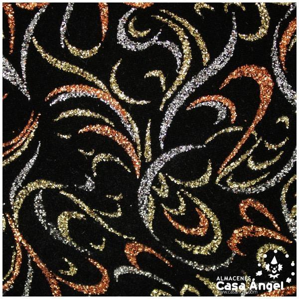TERCIOPELO ESCARCHADO SERIE LUCES COBRE 150cm