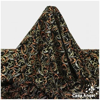 TERCIOPELO ESCARCHADO SERIE LUCES COBRE 150cm
