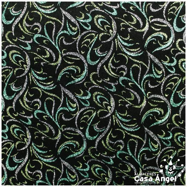 TERCIOPELO ESCARCHADO SERIE LUCES VERDE 150cm