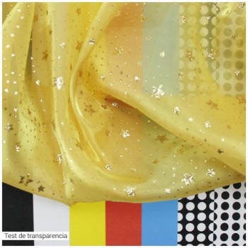 ORGANZA SUGAR ORO CON ESTRELLAS 150cm