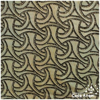 LYCRA ESTAMPADO GLITTER ORO SERIE CELTIC 150cm