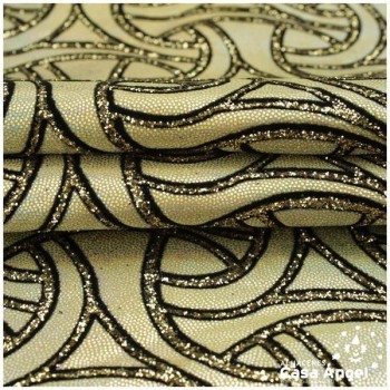 LYCRA ESTAMPADO GLITTER ORO SERIE CELTIC 150cm