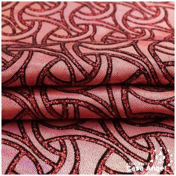 LYCRA ESTAMPADO GLITTER ROJO SERIE CELTIC 150cm