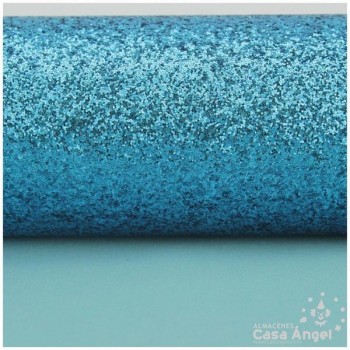 TELA DE PURPURINA TURQUESA EXTRA BRILLO 150cm