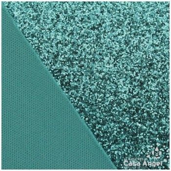 TELA DE PURPURINA VERDE AGUA EXTRA BRILLO 150cm