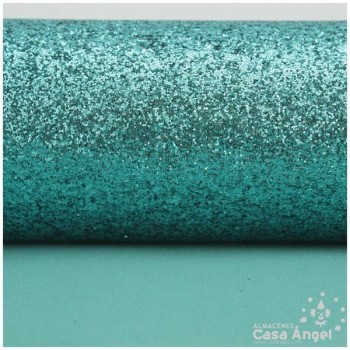 TELA DE PURPURINA VERDE AGUA EXTRA BRILLO 150cm