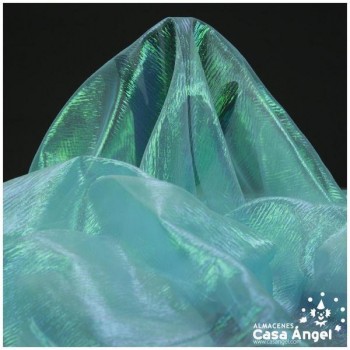 GASA CELESTE IRISADA ARRUGADA SERIE MAIORIS 150cm