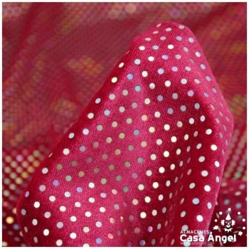 TERCIOPELO FUCSIA ELÁSTICO CON LENTEJUELAS FIJAS SERIE PALMA 150cm