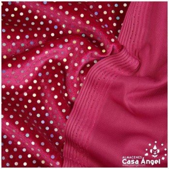 TERCIOPELO FUCSIA ELÁSTICO CON LENTEJUELAS FIJAS SERIE PALMA 150cm