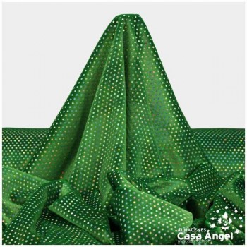 TERCIOPELO VERDE ELÁSTICO CON LENTEJUELAS FIJAS SERIE PALMA 150cm