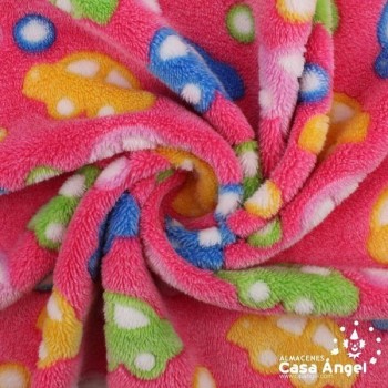 CORALINA ROSA ESTAMPADO COCHES 150cm
