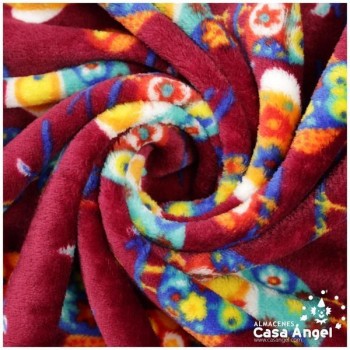 CORALINA ESTAMPADA BÚHOS FONDO BURDEOS 150cm
