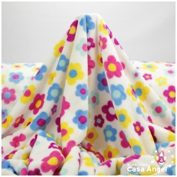 CORALINA BLANCA ESTAMPADA FLORES HIPPIE 150cm