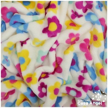 CORALINA BLANCA ESTAMPADA FLORES HIPPIE 150cm