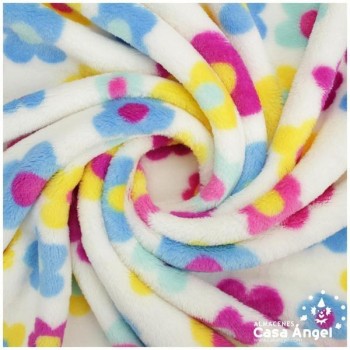 CORALINA BLANCA ESTAMPADA FLORES HIPPIE 150cm
