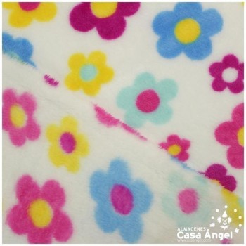 CORALINA BLANCA ESTAMPADA FLORES HIPPIE 150cm