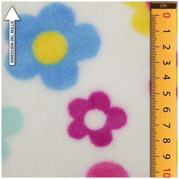 CORALINA BLANCA ESTAMPADA FLORES HIPPIE 150cm