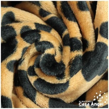 CORALINA ESTAMPADA HUELLAS DE PERRO CÁMEL 150cm