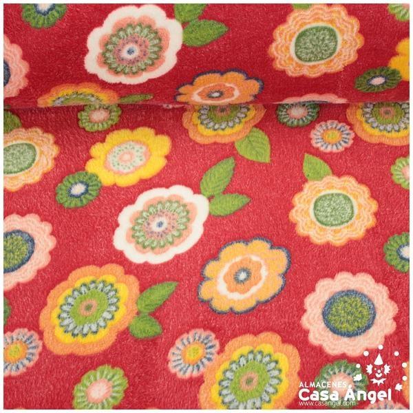 CORALINA ESTAMPADA FLORES ROJO 150cm