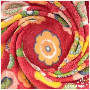 CORALINA ESTAMPADA FLORES ROJO 150cm