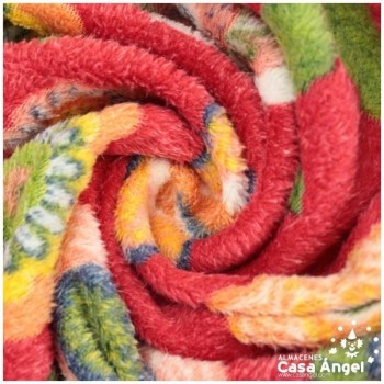 CORALINA ESTAMPADA FLORES ROJO 150cm