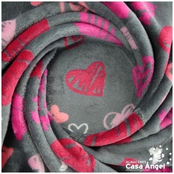 CORALINA ESTAMPADA CORAZONES ROTULADOS 150cm
