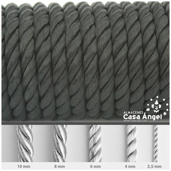 CORDÓN RAYÓN LABRADO TORZAL NEGRO