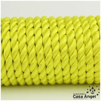 CORDÓN RAYÓN LABRADO TORZAL AMARILLO VIVO