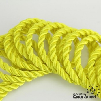 CORDÓN RAYÓN LABRADO TORZAL AMARILLO VIVO