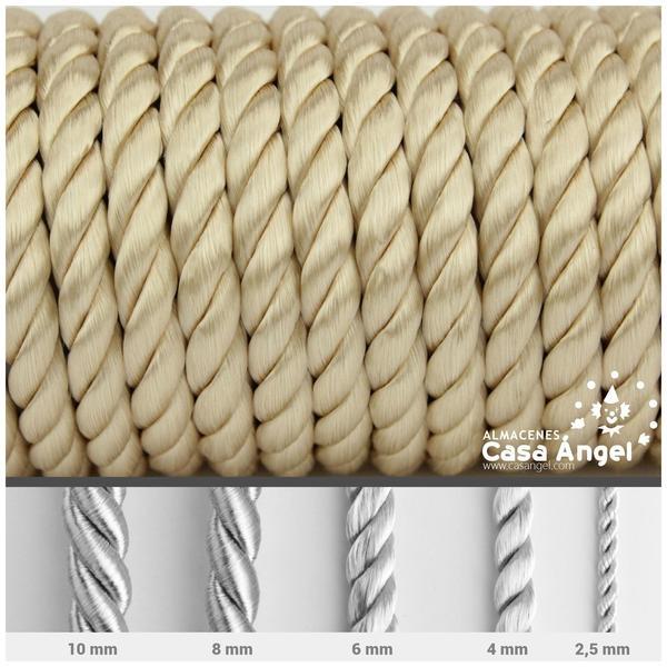 CORDÓN RAYÓN LABRADO TORZAL BEIGE MEDIO