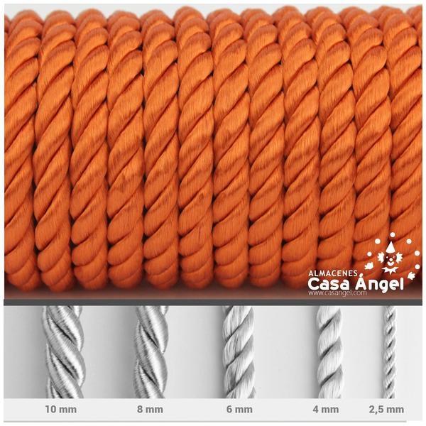 CORDÓN RAYÓN LABRADO TORZAL NARANJA