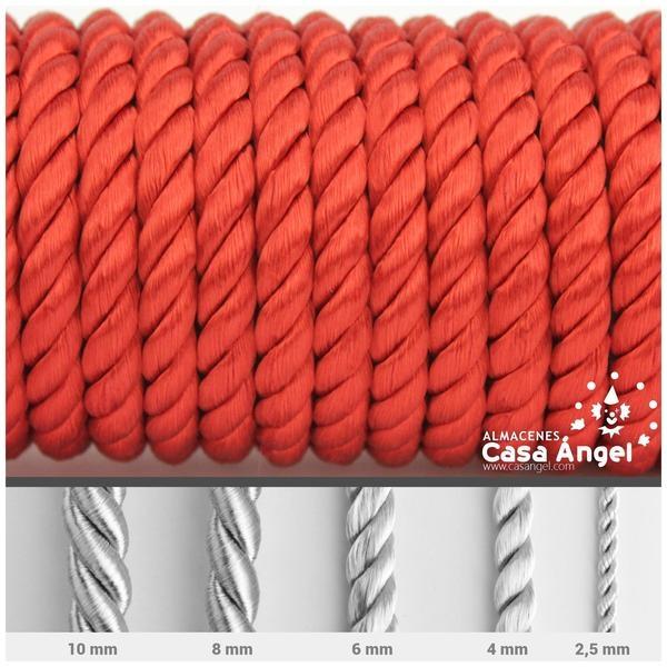 CORDÓN RAYÓN LABRADO TORZAL ROJO CLARO