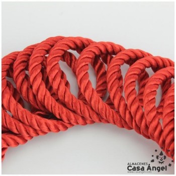 CORDÓN RAYÓN LABRADO TORZAL ROJO CLARO