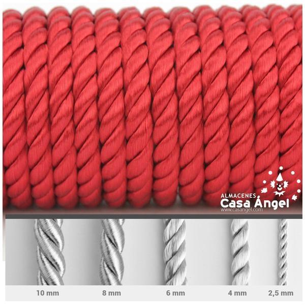 CORDÓN RAYÓN LABRADO TORZAL ROJO OSCURO