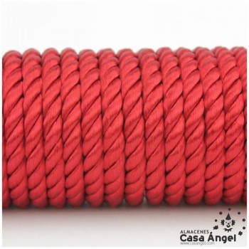 CORDÓN RAYÓN LABRADO TORZAL ROJO OSCURO