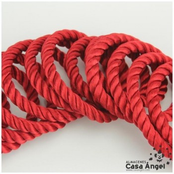 CORDÓN RAYÓN LABRADO TORZAL ROJO OSCURO