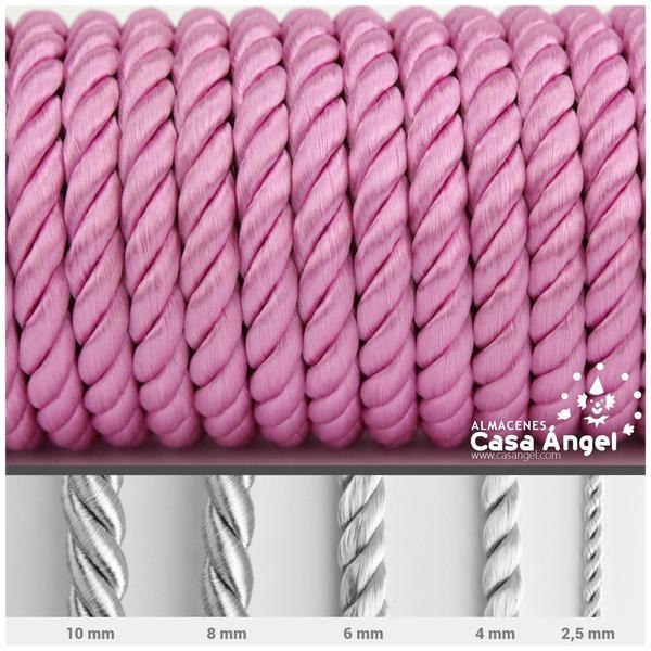 CORDÓN RAYÓN LABRADO TORZAL FUCSIA CLARO