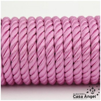 CORDÓN RAYÓN LABRADO TORZAL FUCSIA CLARO