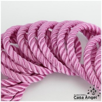 CORDÓN RAYÓN LABRADO TORZAL FUCSIA CLARO