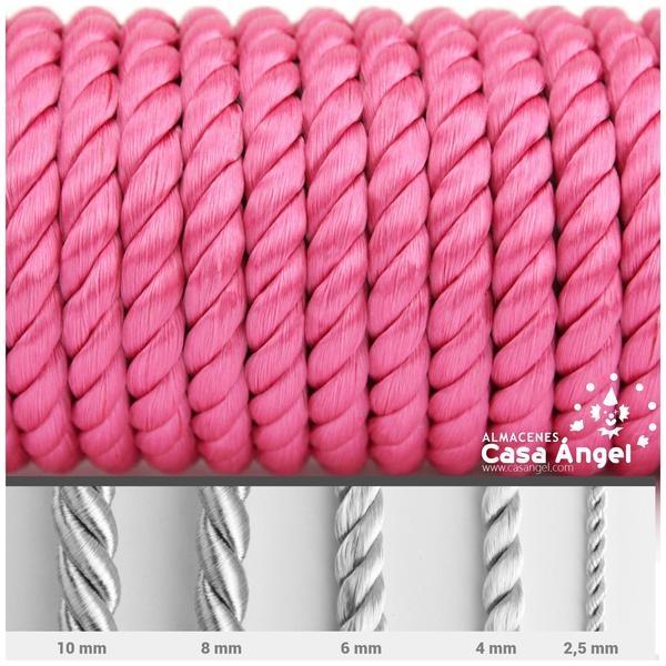 CORDÓN RAYÓN LABRADO TORZAL FUCSIA OSCURO