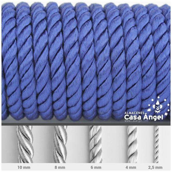 CORDÓN RAYÓN LABRADO TORZAL AZUL