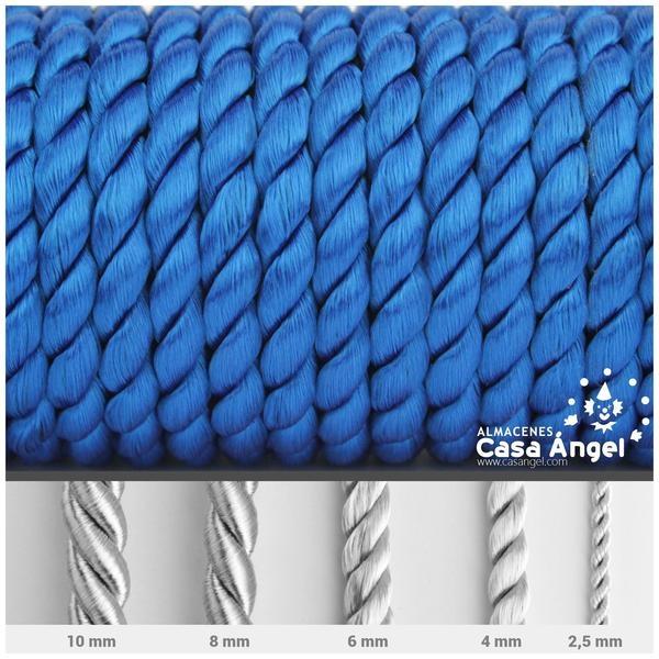 CORDÓN RAYÓN LABRADO TORZAL AZUL FUERTE